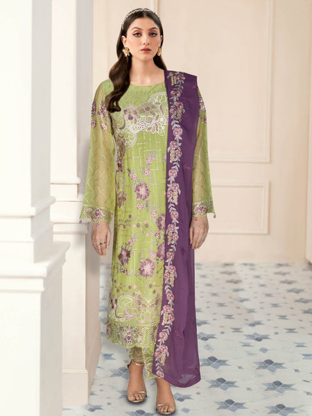 Salwar Kameez - Embroidered Luxe Chiffon
