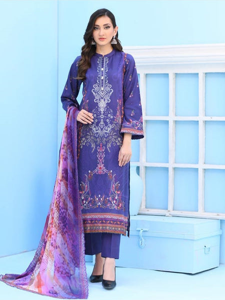 Casual Salwar Kameez - Lawn Embroidered