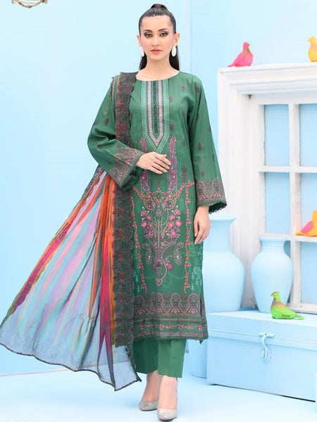 Lawn Pakistani Dress - Lawn Embroidered