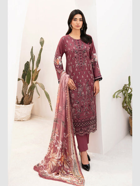 Red Pakistani Dress - Luxury Embroidered Lawn