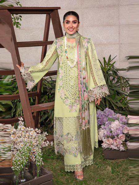 Yellow Pakistani Dress - Chikankari Lawn Embroidery