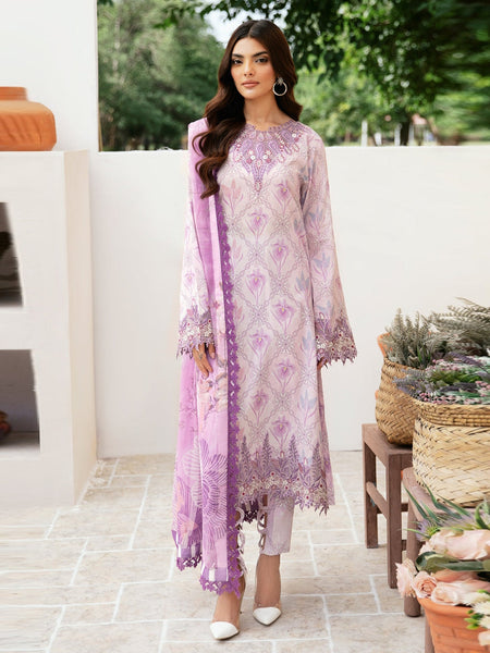  Pakistani Dress - Lawn Silk Embroidery