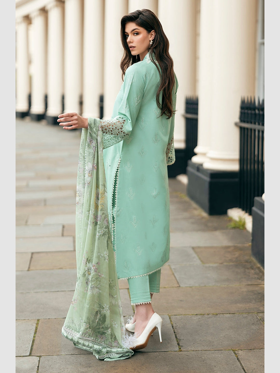 Salwar Kameez Mint Green Asian Wedding Dress Mushq Pakistani Dress Chikan Lawn Salwar Kameez Mint Green Asian Wedding Dress Mushq Pakistani Dress Chikan Lawn
