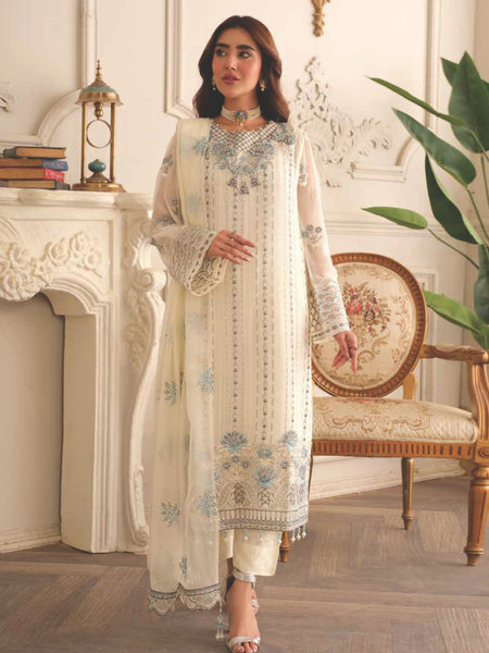 Pakistani Salwar Kameez - Premium Embroidered Chiffon