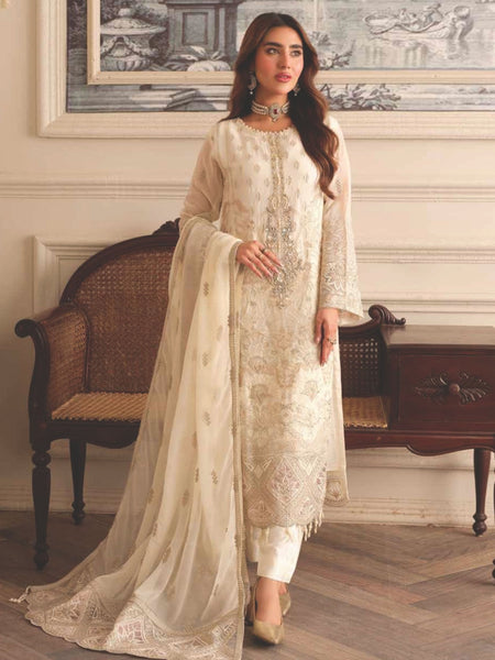 Pant Pakistani Dress - Premium Embroidered Chiffon