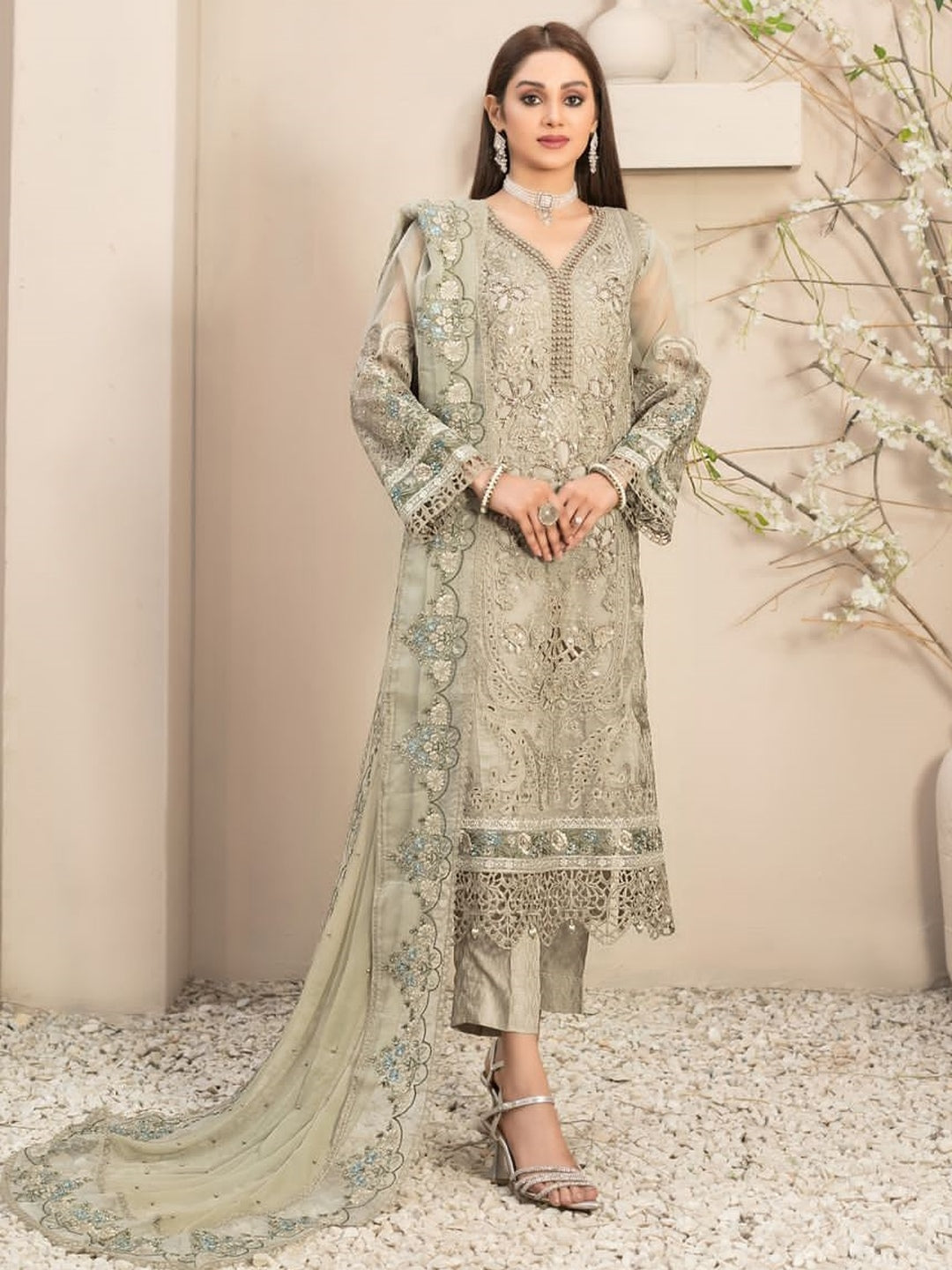 Embroidered Organza Jacquard Embroidered Organza Jacquard