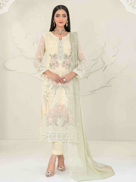 Pakistani Salwar Kameez - Embroidered Premium Chiffon