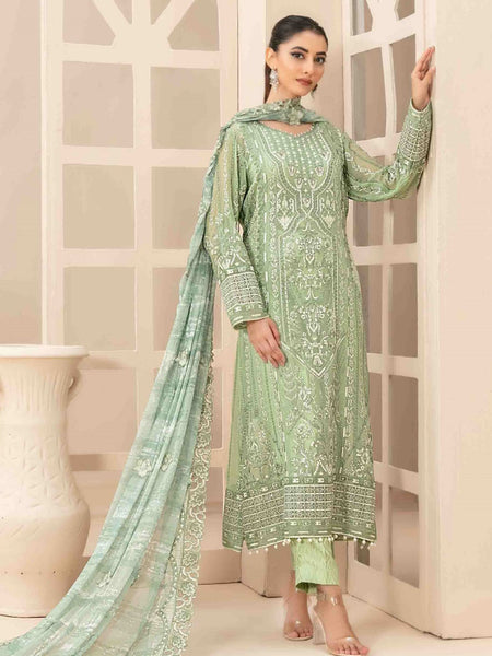 Chiffon Salwar Kameez - Embroidered Heavy Chiffon
