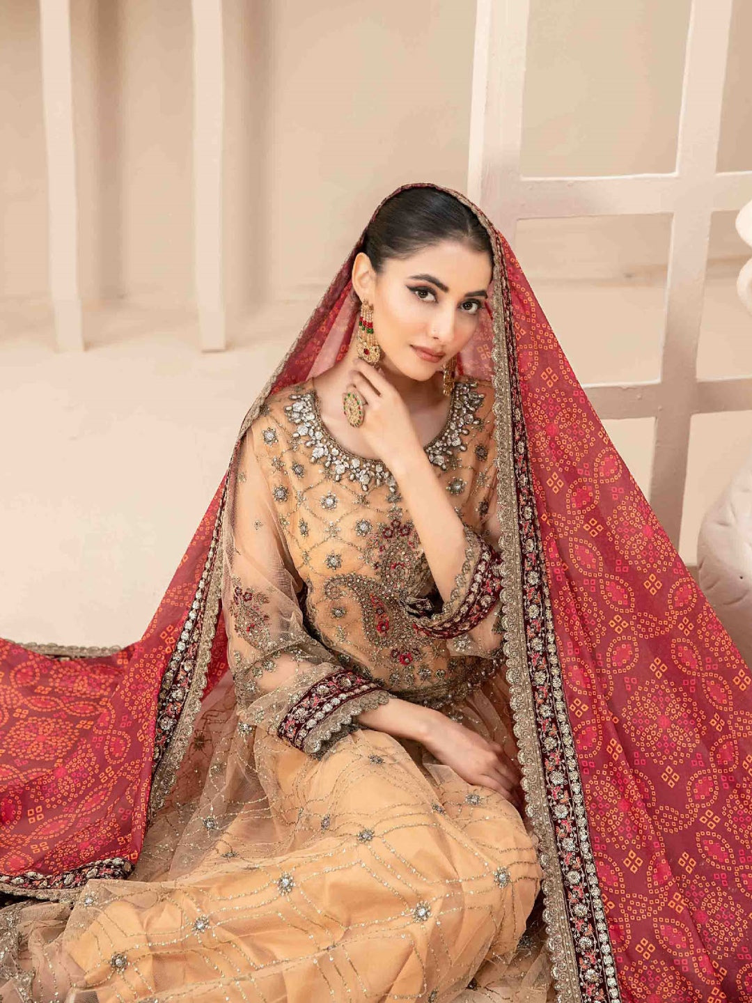 heavy embroidered maxi dresses a line maxi dress pakistani Blush Pink Chiffon Heavy Embroidered A-Line Elegant Wedding Wear