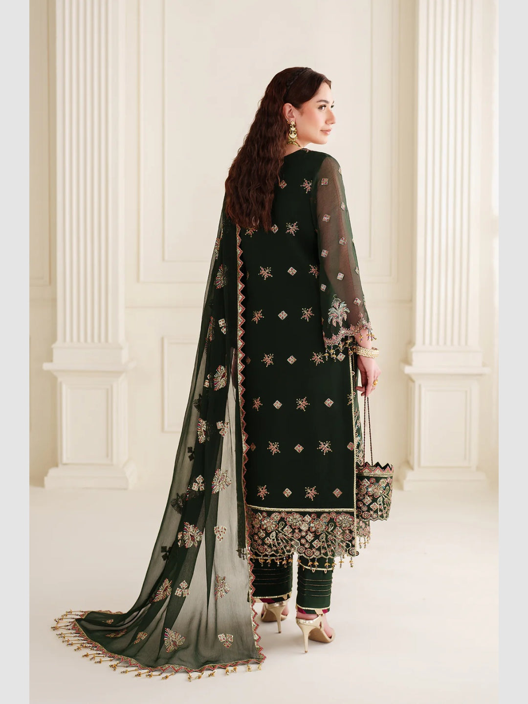 Green Embroidered Premium Chiffon Green Embroidered Premium Chiffon