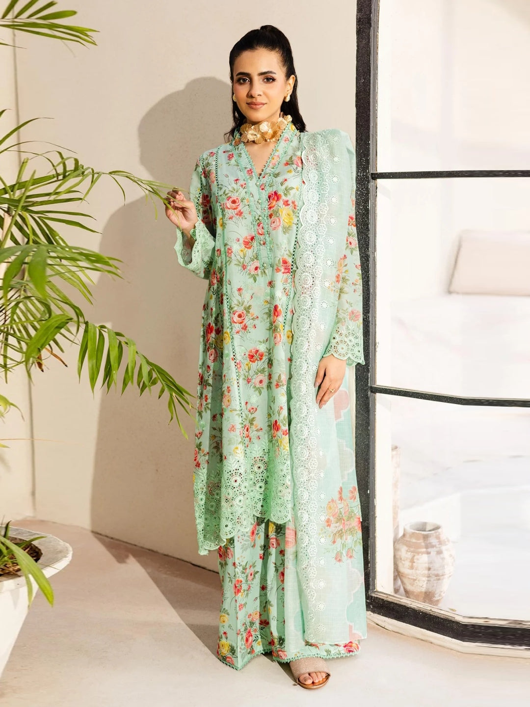 sea green color dress pakistani Light Sea Green Color Festive Wear Unstitched Pakistani Stylish Suits –  fashionnaari main image 0