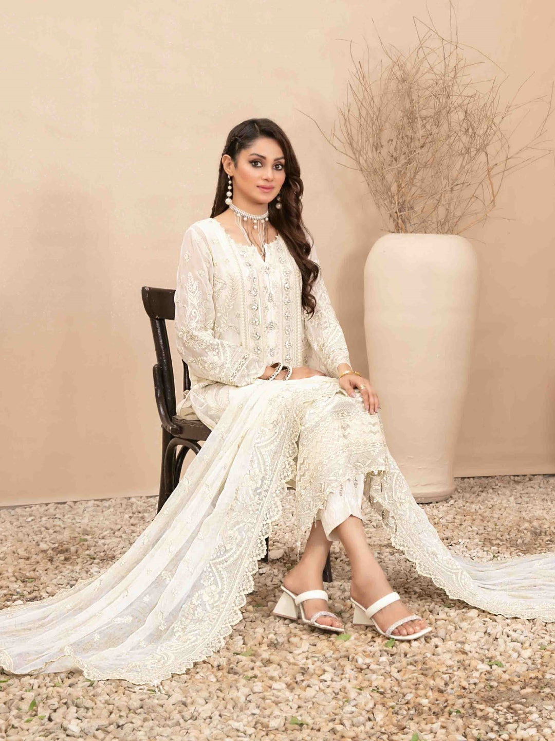 white pakistani dresses for wedding Simple White this white net lehenga will lure the audience like never before Pakistan Designer Bridal House Bridal