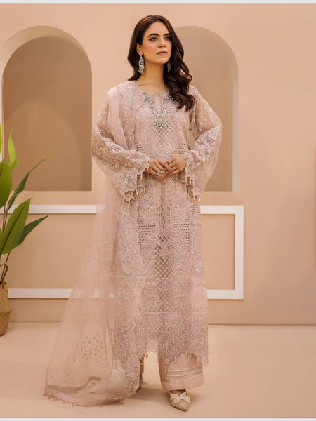 Pant Pakistani Dress - Embellished Designer Chiffon