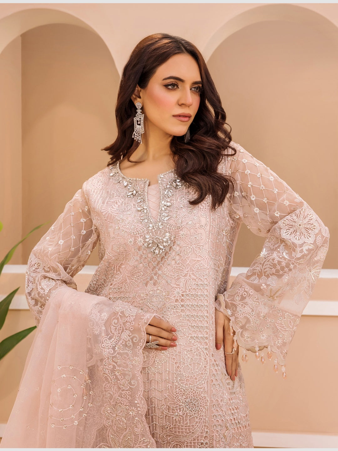 Pakistani Dress Embellished Designer Chiffon Pakistani Dress Embellished Designer Chiffon