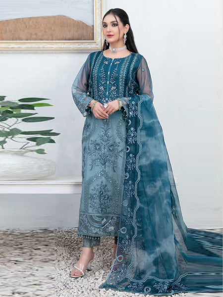 Pakistani Salwar Kameez - Fancy Embroidered Chiffon