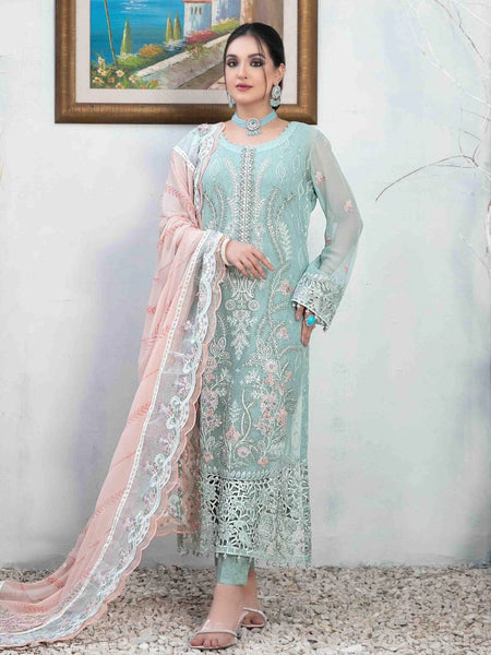 Chiffon Pakistani Dress - Fancy Embroidered Chiffon