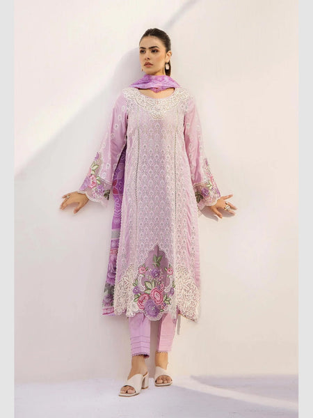 Pakistani Salwar Kameez - Lawn Schiffli Embroidery
