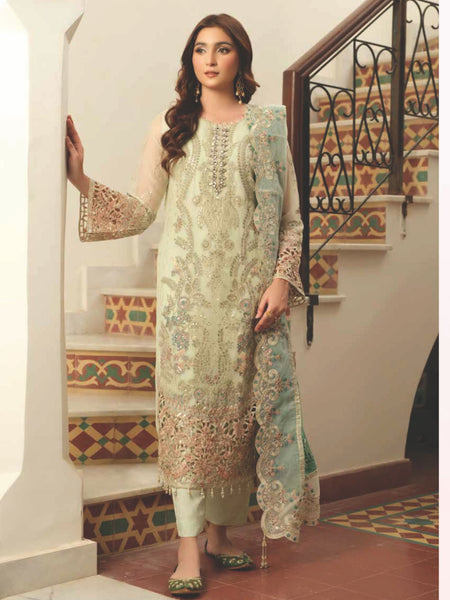  Pakistani Wedding Dress - Embellished Chiffon Demir