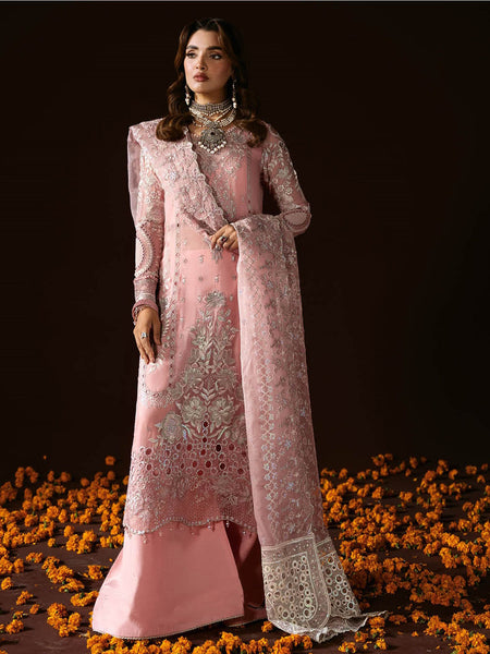  Pakistani Wedding Dress - Chiffon Sequence Embroidered