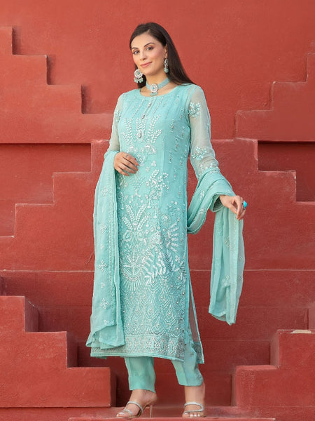  Pakistani Wedding Dress - Fancy Embroidered Chiffon