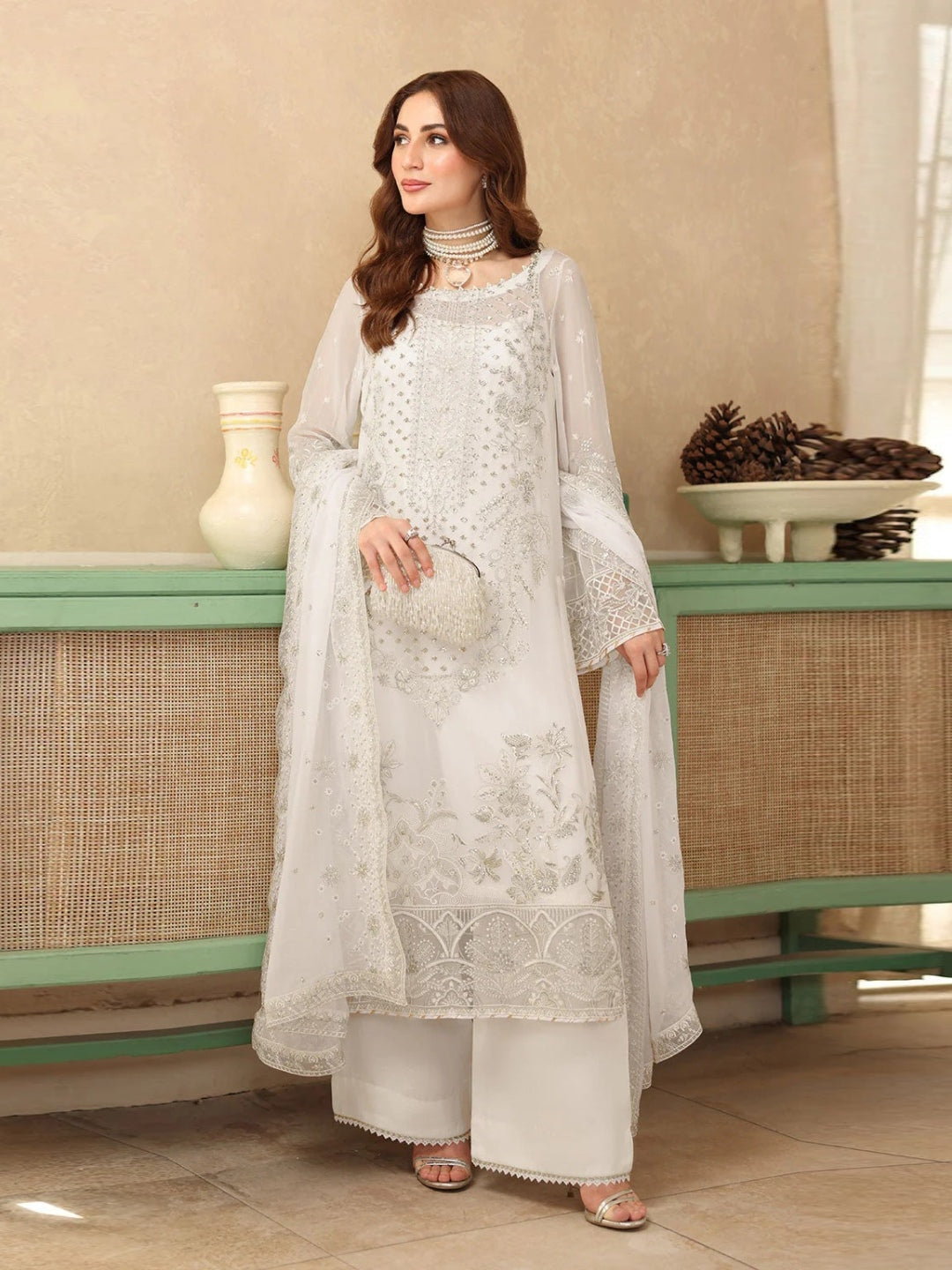 Chiffon Embroidered Sequence Salwar Kameez | Fabricoz USA Chiffon Embroidered Sequence Salwar Kameez | Fabricoz USA