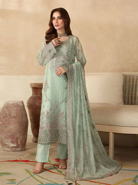 Chiffon Pakistani Dress - Chiffon Embroidered Sequence