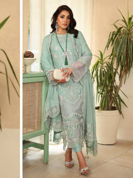 Festive Chiffon Embroidery Pakistani Dress by Fabricoz USA