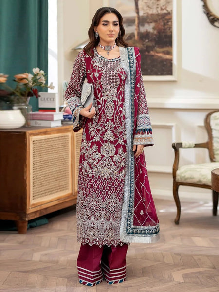 Chiffon Embellished Embroidery Pakistani Dress by Fabricoz USA