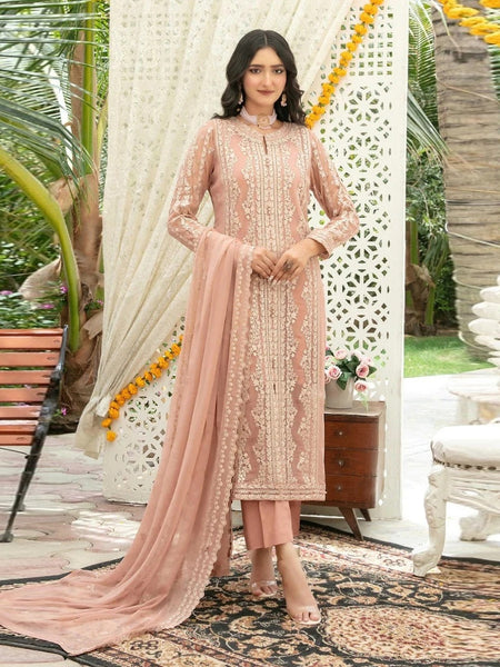 Fancy Chiffon Embroidery Pakistani Dress by Fabricoz USA