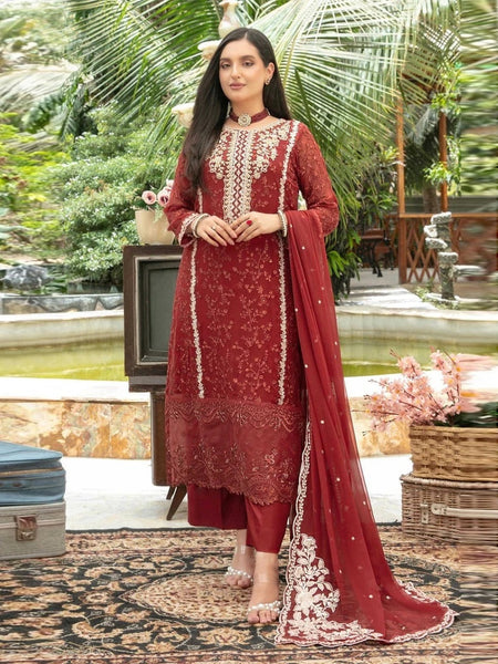 Fancy Chiffon Embroidery Pakistani Dress by Fabricoz USA