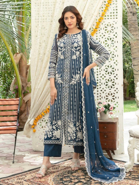 Fancy Chiffon Embroidery Pakistani Dress by Fabricoz USA