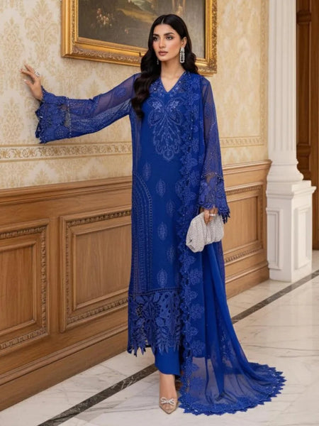 Embellished Chiffon Embroidery Pakistani Dress by Fabricoz USA