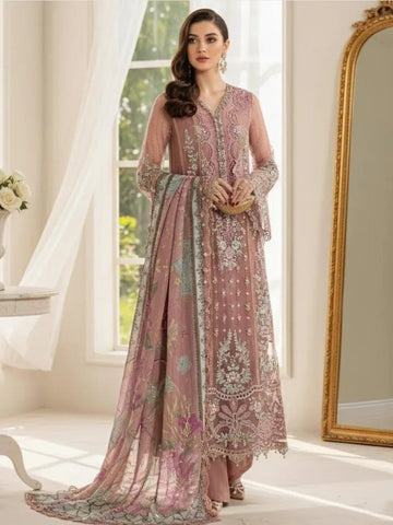 Embellished Chiffon Embroidery - Authentic Pakistani Clothes in the USA