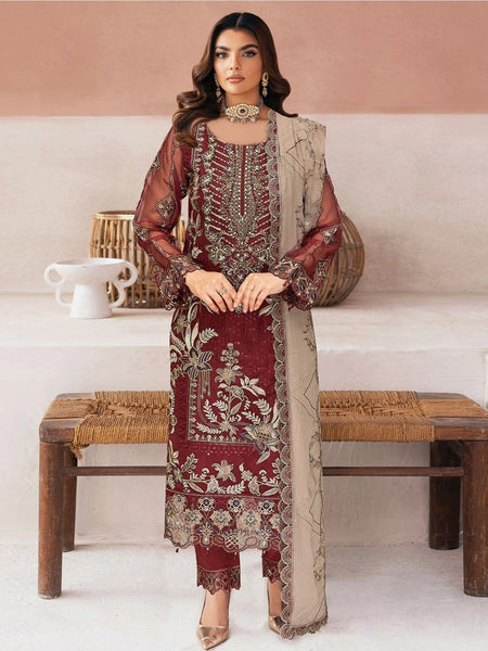 Organza Net Sequences Salwar Kameez by Fabricoz USA