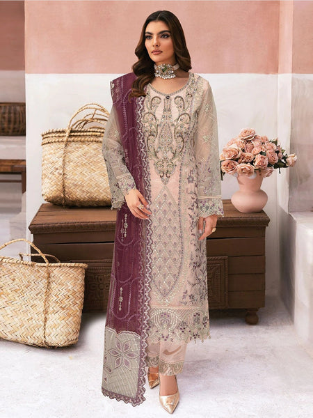 Organza Net Sequences Salwar Kameez by Fabricoz USA