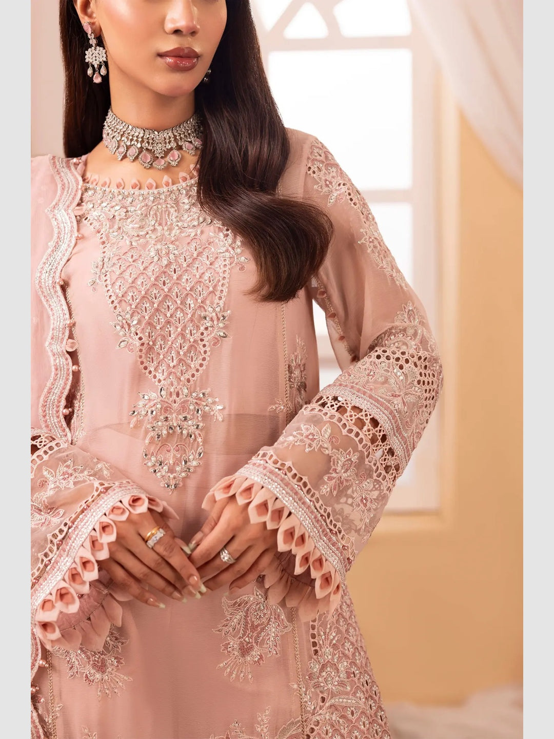 Luxury Embellished Chiffon Salwar Kameez