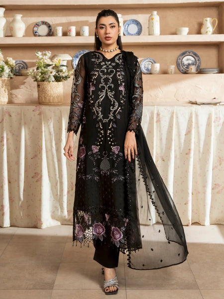 Fine Embroidered Chiffon Pakistani Dress by Fabricoz USA
