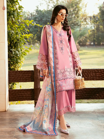 Dusty Rose Lawn Intricate Embroidered 