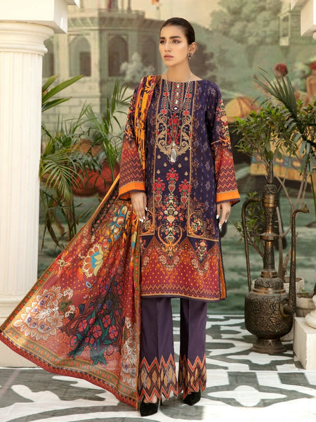 Pakistani Salwar Kameez - Lawn Embroidery & Print