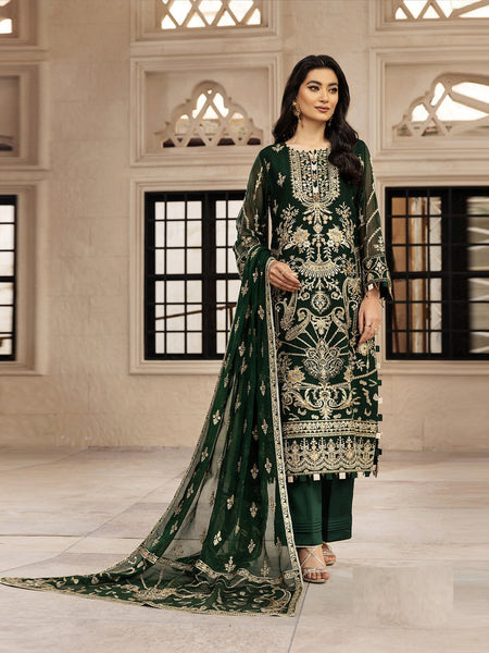 Pakistani Salwar Kameez - Embroidered Exclusive Chiffon