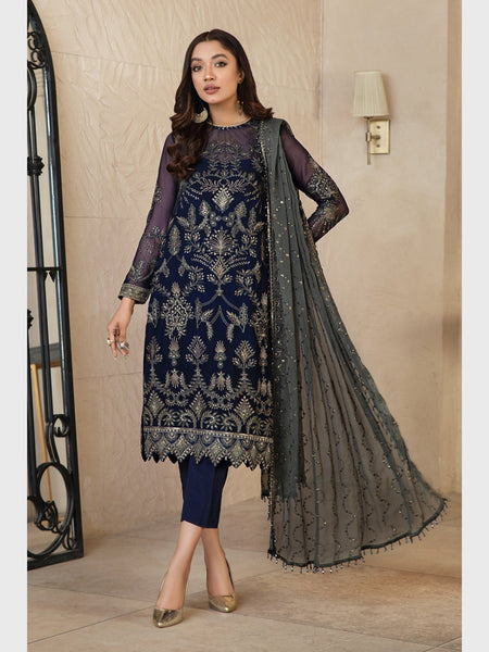 Pakistani Salwar Kameez - Sequins Embroidered Chiffon