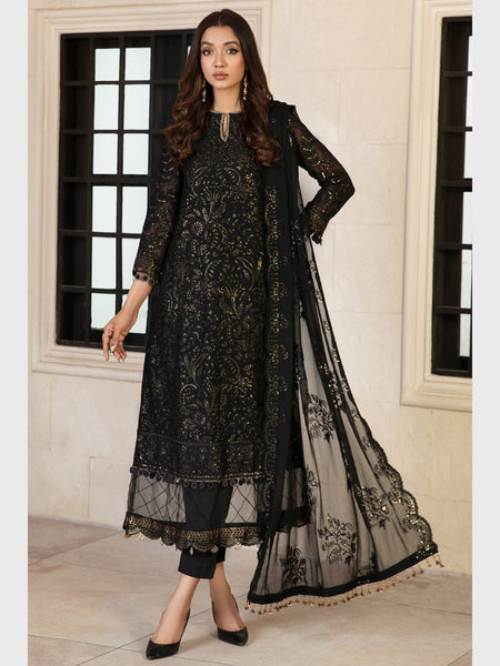 Pakistani Salwar Kameez - Sequins Embroidered Chiffon