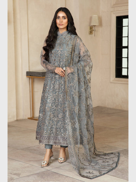 Pakistani Salwar Kameez - Sequins Embroidered Chiffon