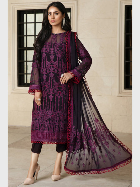 Pakistani Salwar Kameez - Sequins Embroidered Chiffon