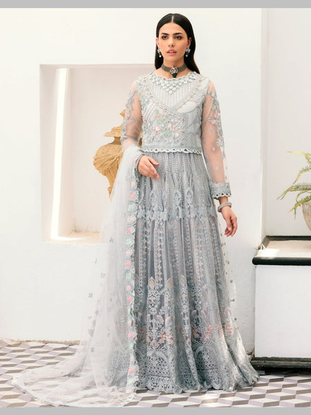 Pant Salwar Kameez - Net Silk Embroidery