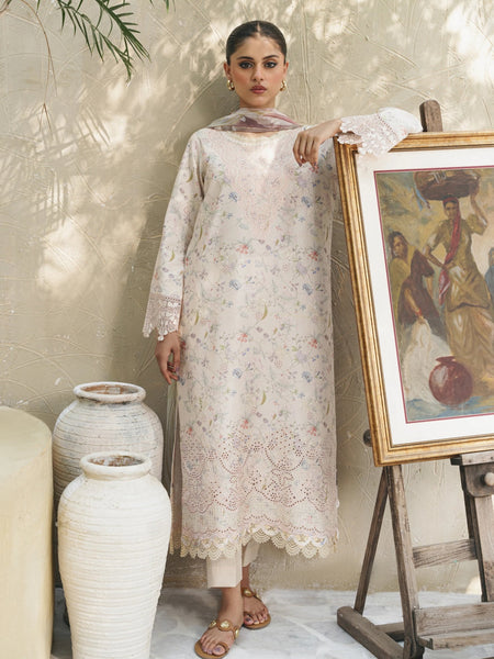 Lawn Pakistani Dress - Embroidered Chikankari