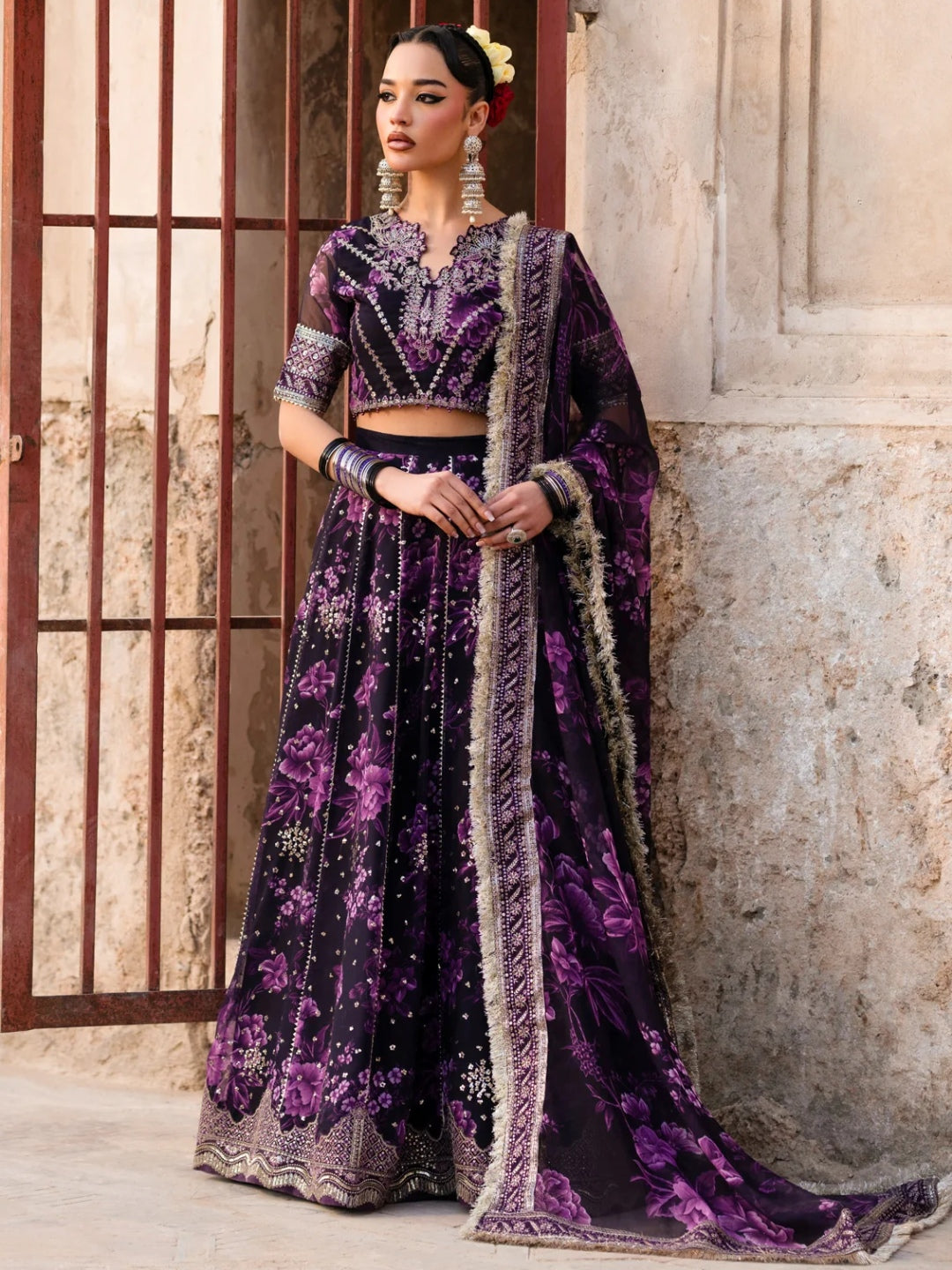 purple pakistani dress Pakistani Purple Dresses
