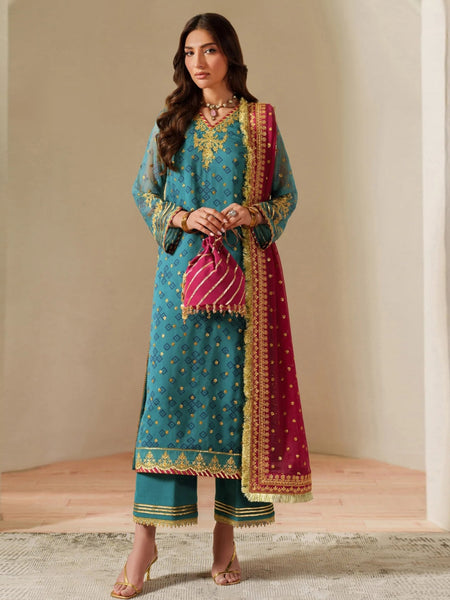 Pakistani Salwar Kameez - Luxe Chiffon Fleur