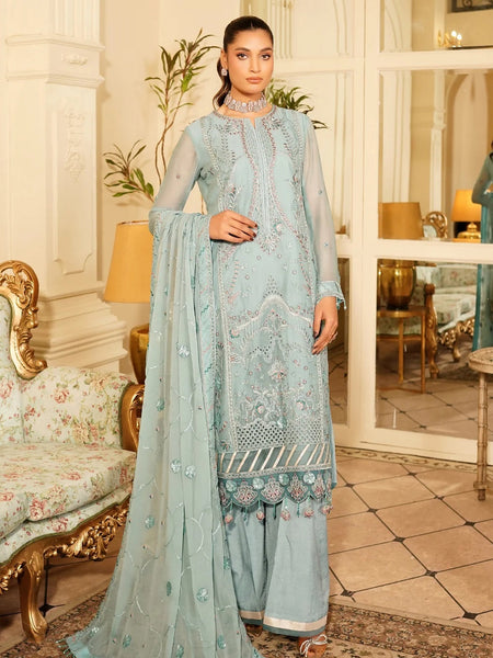 Pakistani Salwar Kameez - Embroidered Fine Chiffon