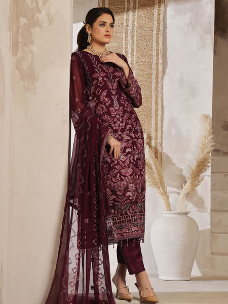 Chiffon Salwar Kameez - Exclusive Embroidered Chiffon